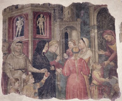 Capitani della Misericordia, 1386 (detail) by Niccolò Pietro di Gerini